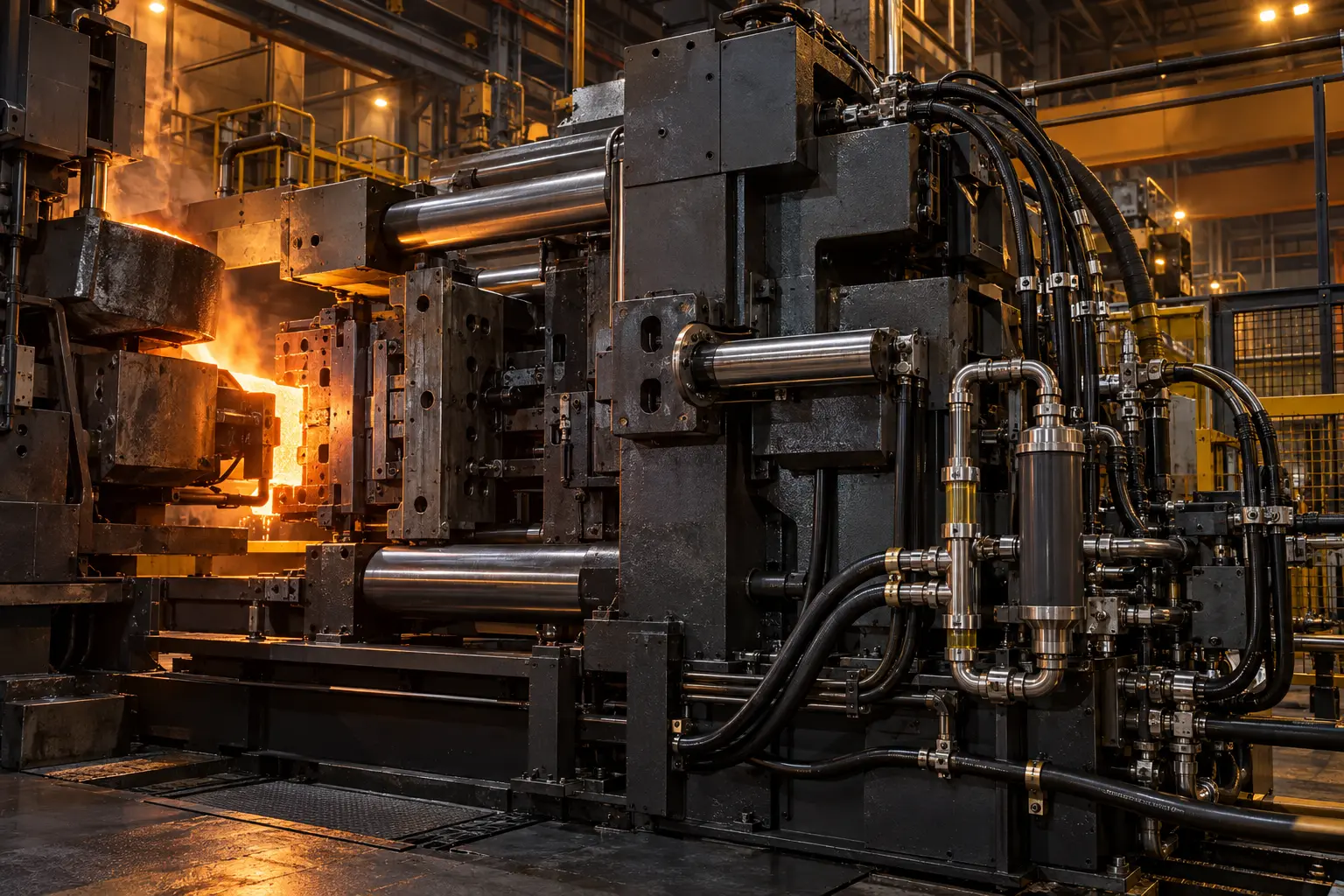 Sistema hidráulico de una máquina industrial de fundición